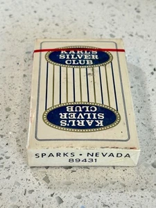 Vintage KARL'S SILVER CLUB SPARKS NEVADA Sealed Deck of Playing Cards - Obsolete - Bild 1 von 3