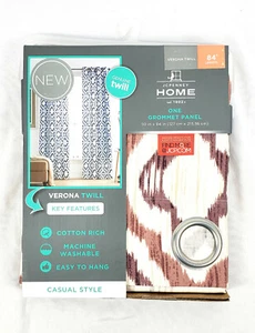 JCP Home Truman Marsala Red Verona Twill Grommet Curtain Panel, 50"x84"          - Picture 1 of 2