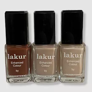 $48 Londontown Lakur Enhanced Color Nail Polish 3-Pack Variety Set - 0.4 fl.oz. - Picture 1 of 6