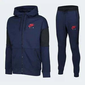 Traje de entrenamiento de lana Nike Air para hombre NSW azul trueno - Imagen 1 de 5