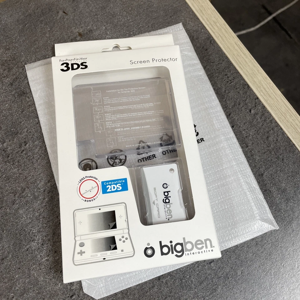 BIG BEN NEUF NEW film de protection écran nintendo 3DS compatible 2DS première version