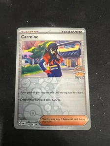 Carmine 145/167 Regional Promo Near Mint Trading Card Game Pokemon - Picture 1 of 1