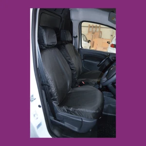 Black Waterproof Tailored Front Pair Seat Covers for Mercedes-Benz Citan 2023+ - Picture 1 of 2