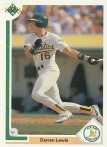 FREE SHIPPING-MINT-1991 Upper Deck Darren Lewis #564-PLUS A'S BONUS CARDS - Picture 1 of 1