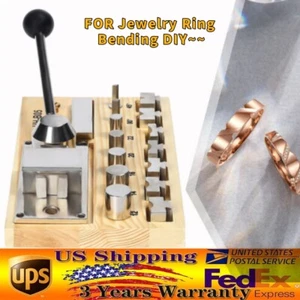 Herramienta dobladora de anillos para hacer joyas manivela anillo pulsera prensa dobladora - Imagen 1 de 14