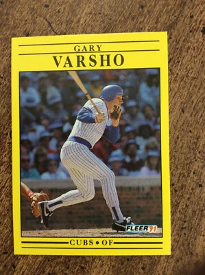 1991 Fleer #435 Gary Varsho, Cubs    nm  ib - Image 1 of 2