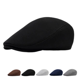 Men Cotton Newsboy Flat Duckbill Summer Ivy Hat Cycling Driver Beret Spring Cap - Picture 1 of 10