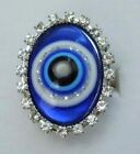 Wholesale Jewelry Lot Blue Evil Eye Style Oval Adjustable Fashion Rings  Ys9