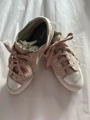 Geox Mujer Respira Beige Gamuza y Cuero/Cordones Tenis Zapatos Talla US 10 Foto 1 de 4