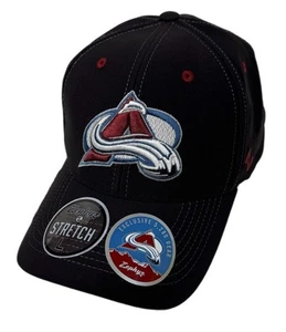 Zephyr NHL Colorado Avalanche "Track” Structured Curved Bill Stretch Fit Hat NWT - Picture 1 of 6