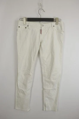 BSQUARED2 White Red Tab 5-Pocket Design Mid Rise Straight Leg Jeans Size 42 - Image 1 of 4