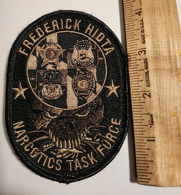 Frederick Maryland HIDTA Subdued hook cloth back Police Patch - Image 1 of 2