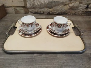 Vintage Art Deco Era Chrome & Wood Serving Tray - Servex British Made - Picture 1 of 6