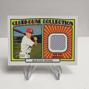Kolten Wong 2021 Topps Heritage Clubhouse Collection Relics #CCR-KW (MEM) - Picture 1 of 2