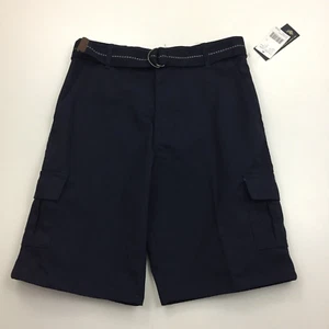 NWT US POLO Assn Boy's sz 14 Dark Blue Belted Cargo Pockets Adj Waist Shorts - Picture 1 of 10