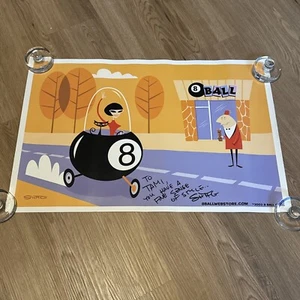 signed autographed SHAG 2002 8 Ball Poster Tiki Bar Lounge Hawaiian Hawaii - Picture 1 of 3