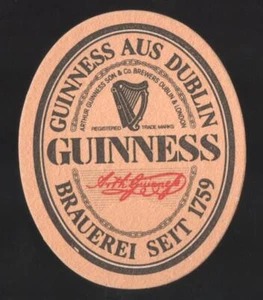 alter Bierdeckel Guinness DUBLIN Irland Import Deutschland *BD785 - Bild 1 von 1