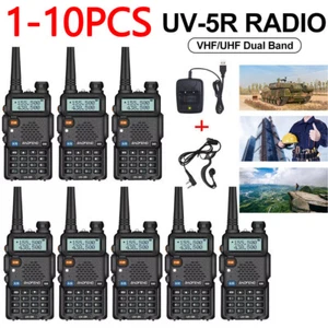 Lot Baofeng UV-5R Walkie Talkie Dual Band UHF VHF Ham FM Two Way Radio & Headset - Picture 1 of 21