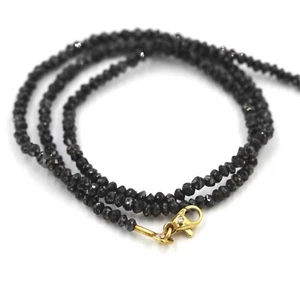Collana Girocollo Infije in Oro Giallo 18k con Diamanti Neri - Picture 1 of 4