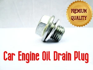 VAUXHALL METAL SUMP PLUG BOLT & WASHER FOR CAR ENGINE OIL DRAINAGE CLIP 1Pc - Picture 1 of 7