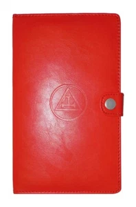 Prince Hall Royal Arch Ritual Book Cover in Faux Leather Triple Tau & Lock Snap - Picture 1 of 4