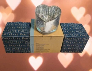 (LOT OF 3) NEW: PartyLite Warm Hearts Silver Tealight Holders P91447 - Picture 1 of 2