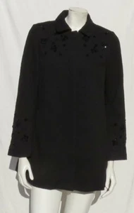 CHICO’S Black Beaded Textured Jacquard Knit Jacket Evening Holiday 0 US 4 6 S - Picture 1 of 5