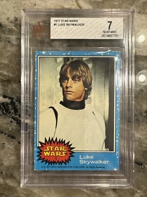 1977 Star Wars Luke Skywalker #1 RC BVG 7 Rookie - Image 1 of 2