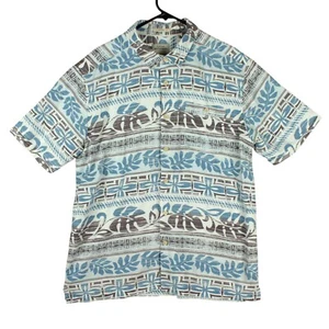 Quicksilver Waterman Collection Hawaiian Shirt Mens Large Comfort Fit Floral - Picture 1 of 13