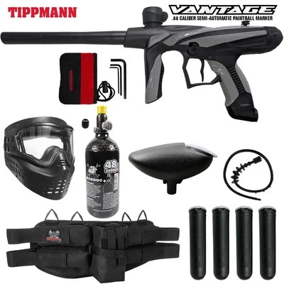 Pistola de paintball Maddog Tippmann Vantage plateada HPA marcador paquete inicial Foto 1 de 4