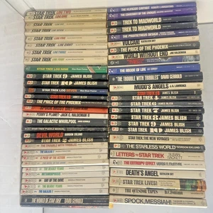 Star Trek 56 Book Bundle Bulk Lot 56  Novels Assorted Vintage 70s 80s Kirk Spock - Picture 1 of 10