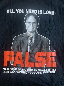 NEW w/o tags The Office x Dwight Schrute All You Need Is Love T-Shirt Size M - Picture 1 of 4