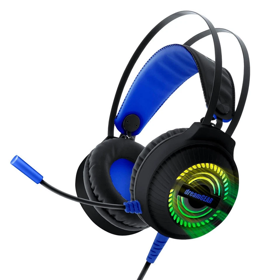 dreamGEAR GRX-440 Stereo Gaming Headset with Mic for PS4, Xbox One, PC - Blue/Bl - Image 1 of 1
