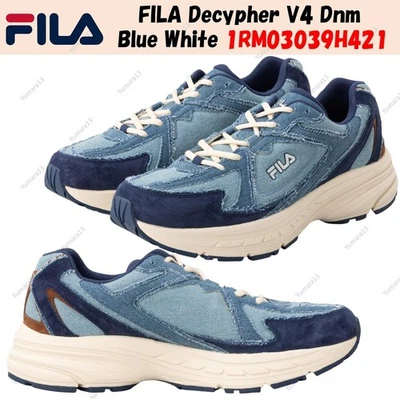 FILA Decypher V4 Dnm Azul Blanco 1RM03039H421 Hombres Tamaño - Imagen 1 de 4