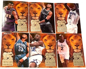 1994-95 Fleer Basketball Young Lion Complete 6 Card Set, Shaq, Penny, Alonzo - Picture 1 of 2