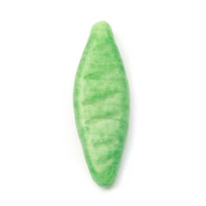 Vintage Czech lampwork Peking green satin marble oval glass bead 40mm - Picture 1 of 2