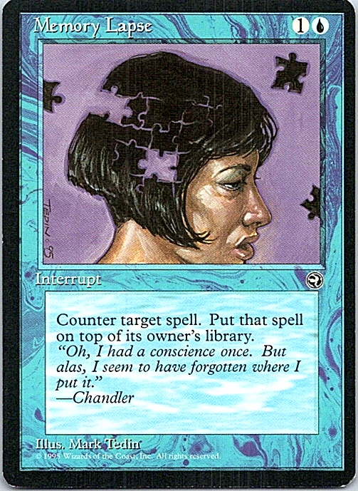 Memory Lapse (B) Magic The Gathering Homelands Light Play - Image 1 of 1