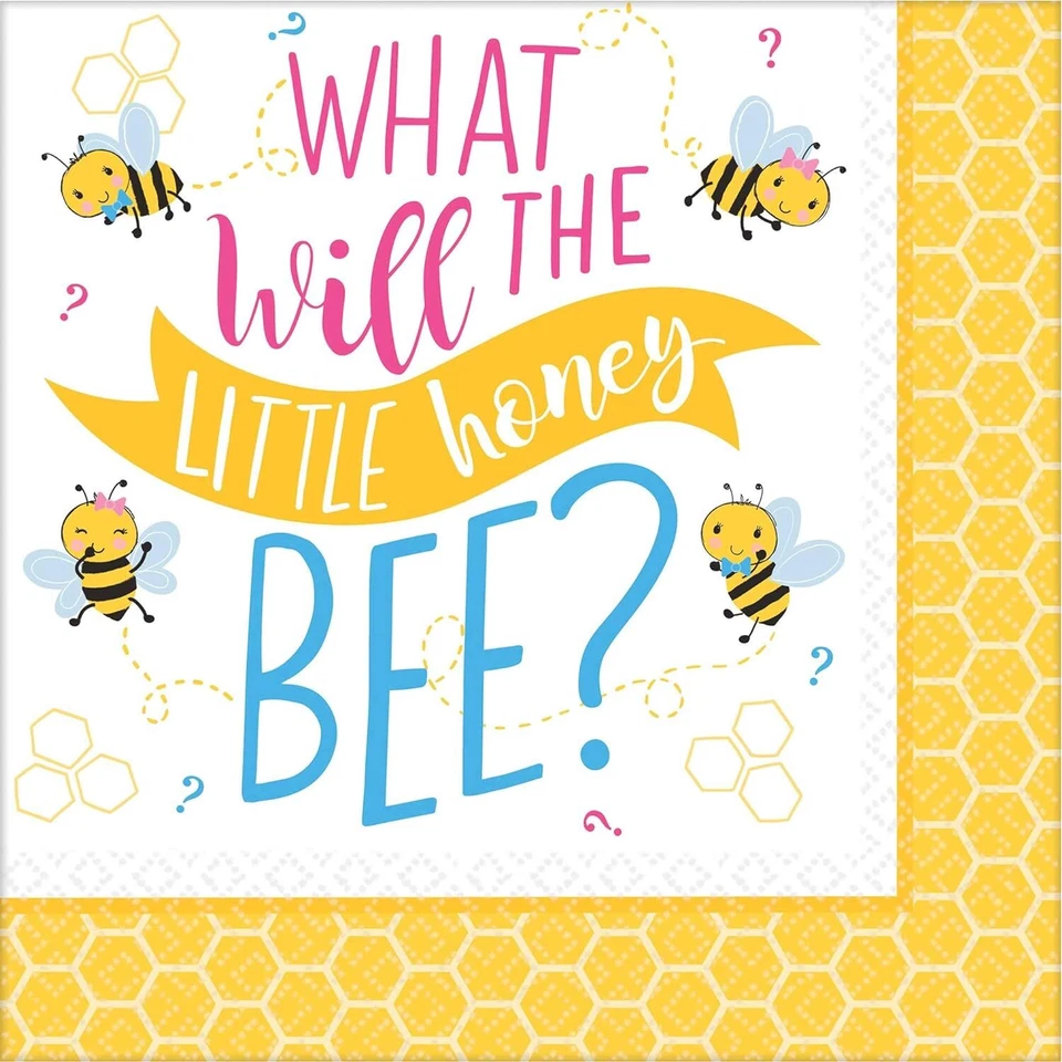 Servilletas de papel para almuerzo What Will the Little Honey Bee Animal Baby Shower Foto 1 de 1