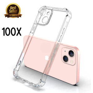 For iPhone 14 13 12 11 Pro Max X Xs XR 7 8 6 Plus SE Clear Shockproof Case LOT