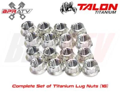 Yamaha Blaster 200 YFS200 YFS 200 TITANIUM Lug Nuts Complete Wheel Kit Set of 16 - Image 1 of 4