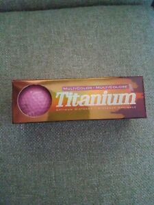 NIB - Intech MultiColor Titanium Optimum Distance Golf Balls For Women  Qty. 3