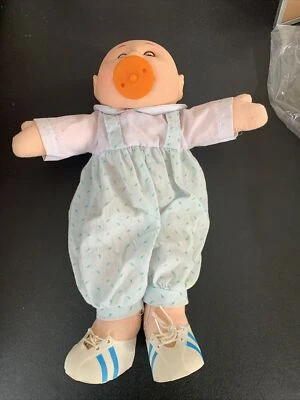 Muñeco Uneeda de colección 14” niño bebé azul ojos móviles chupete vestido incluido Foto 1 de 4