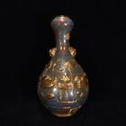 19.2" China ancient Porcelain ming dynasty Xuande Gilding Mandarin Duck bottle