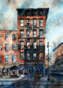 Póster con impresión artística de la ciudad de Nueva York 11x14 Hudson & Perry Street de Tim Saternow - Imagen 1 de 1