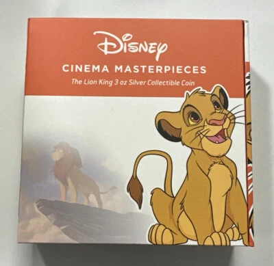 Disney Cinema Masterpieces 2022 - El Rey León - 3 OZ MONEDA DE PLATA - CON OGP#3499 Foto 1 de 3