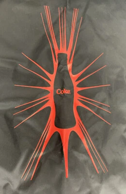 Coca-Cola Drawstring Gym Sack Backpack Black Bag Red Starburst Gift Novelty - Image 1 of 4