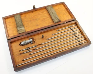 Lufkin Rule Inside Micrometer Wood Case 2" - 12" Machinist USA .001" Inspection - Picture 1 of 15
