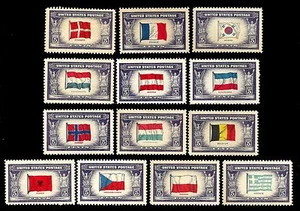 USA. Overrun Countries. Flags. 1943-44. Scott 909-921. MNH (BI#24) - Picture 1 of 1