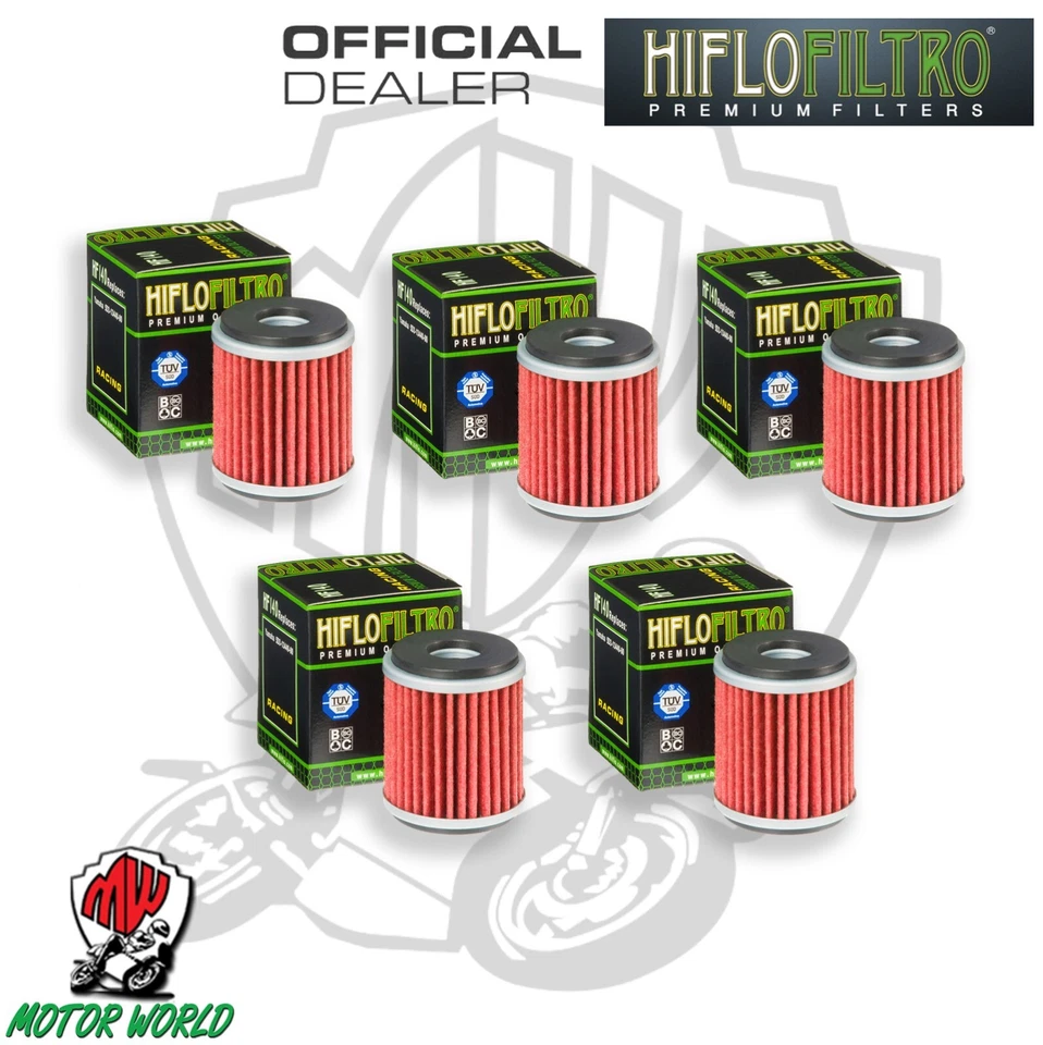 KIT 5 FILTRI FILTRO OLIO HIFLO HF140 Yamaha YZ 450 F 2009 - 2022 - Imagen 1 de 1