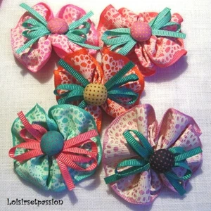 BARRETTE PINCE à CHEVEUX CROCODILE NOEUD DENTELLE RUBAN BOUTON ENFANT - CH03 - Imagen 1 de 7